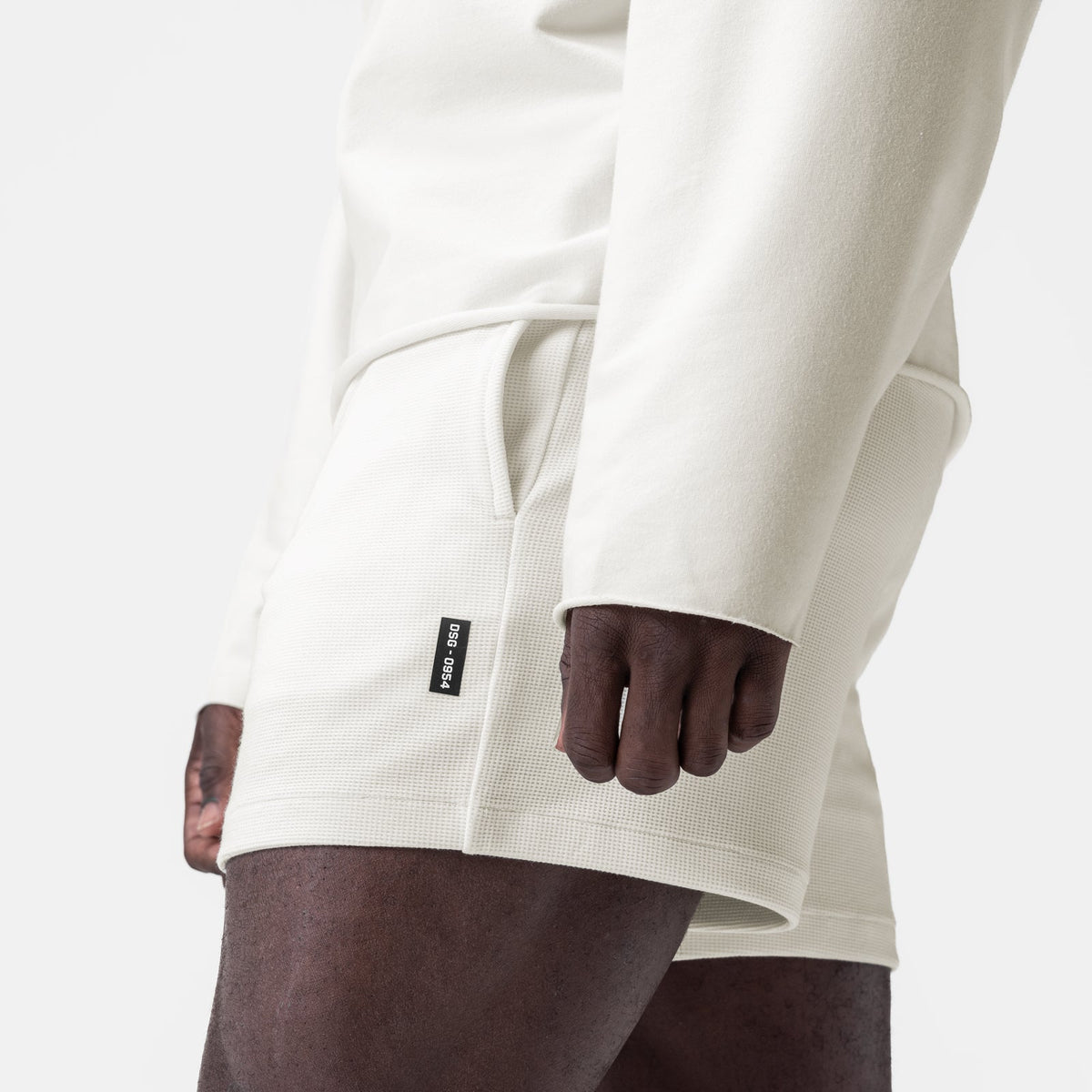 0954. Waffle Knit Sweat Short - Cream | ASRV