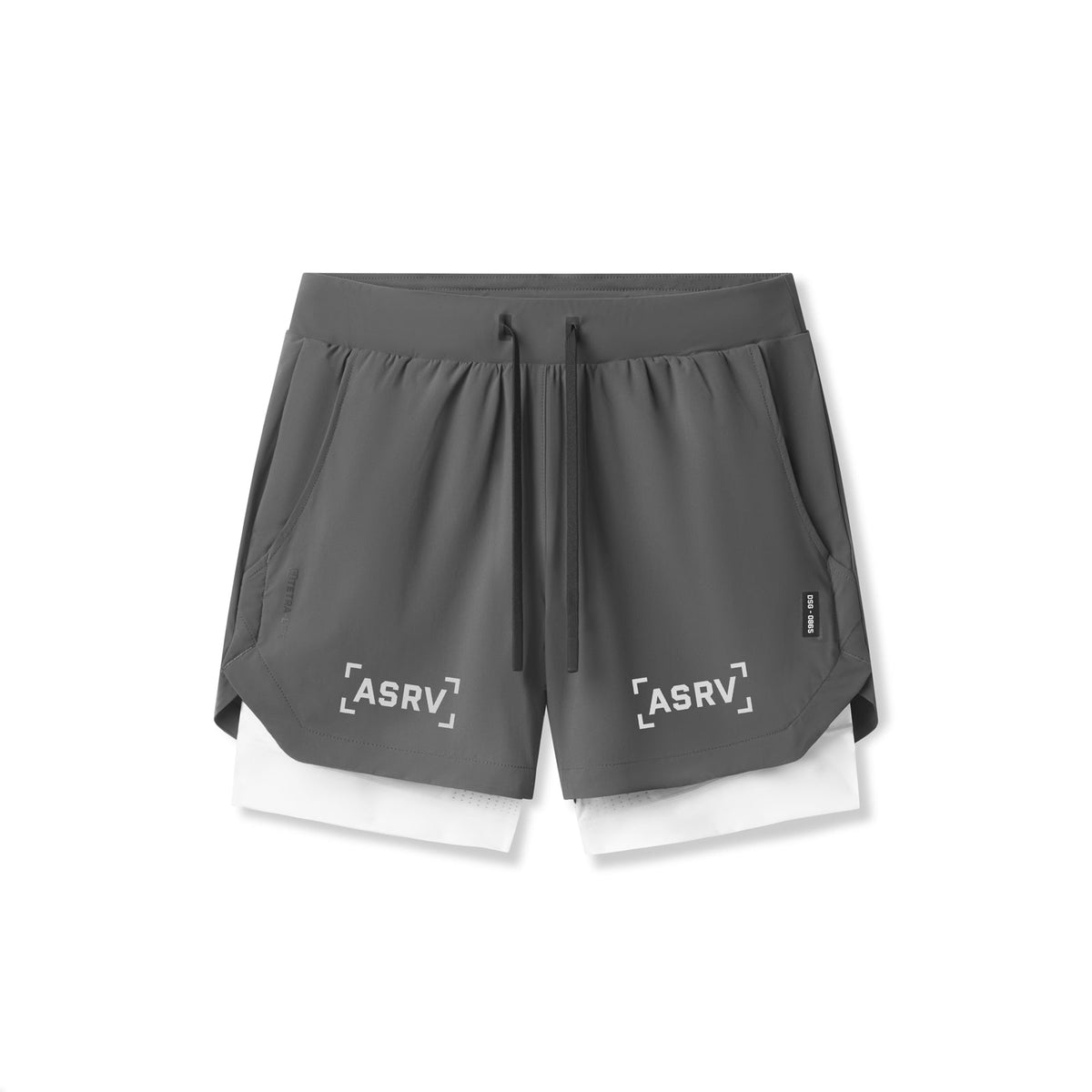 0865. Tetra-Lite® 5" Liner Short - Space Grey "Bracket"/White | ASRV