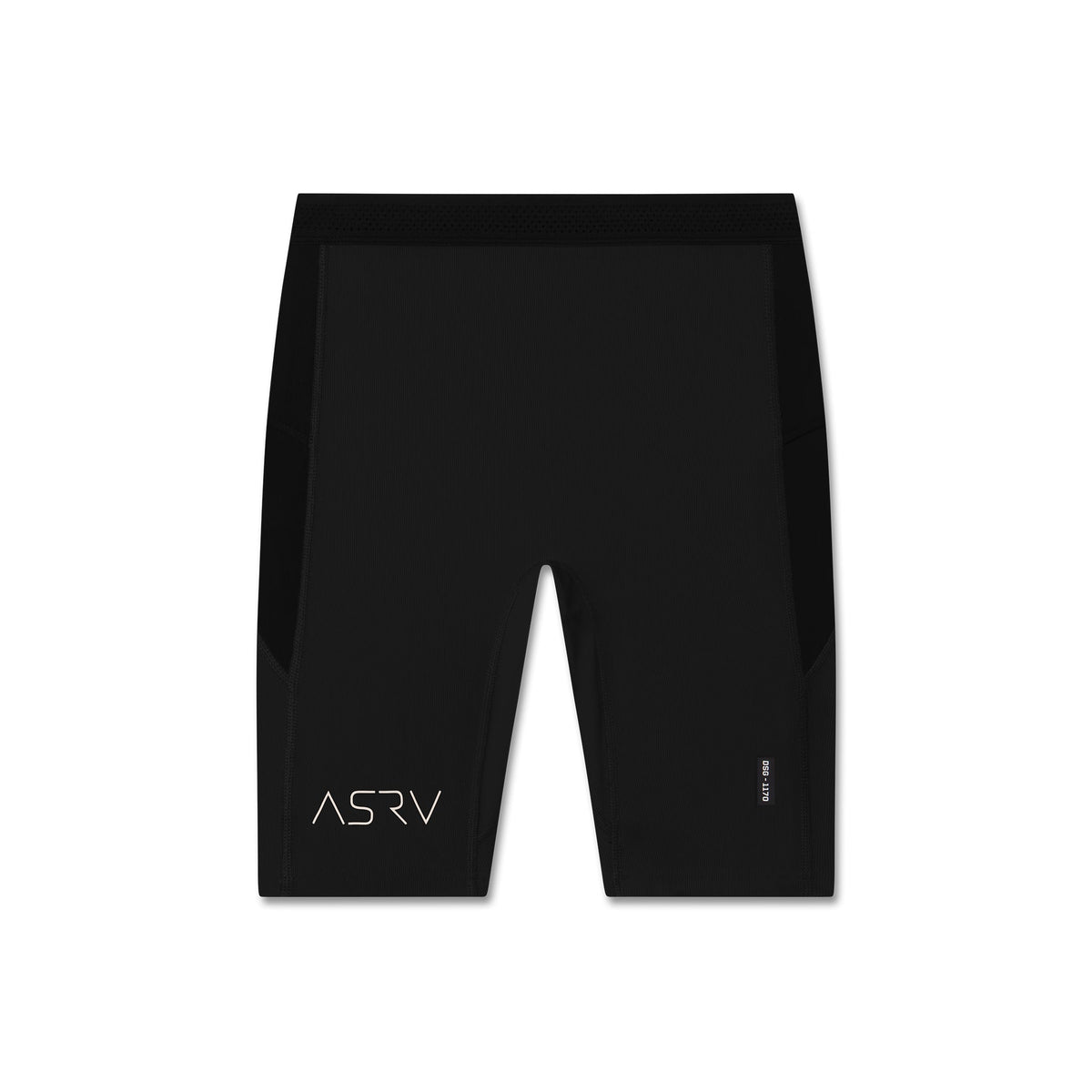 1170. Lycra® Ribbed Run Half-Tight - Black | ASRV