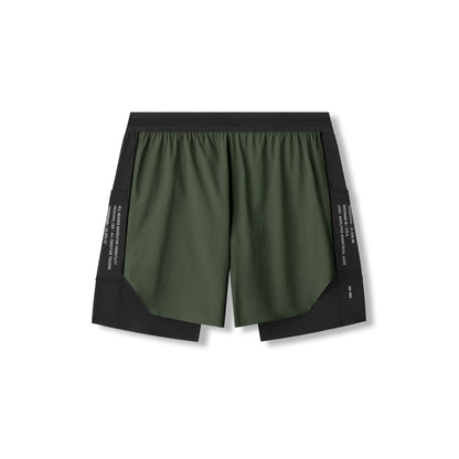 0953. Aerotex™ Hybrid Liner Short - Olive/Black | ASRV