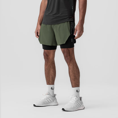 0953. Aerotex™ Hybrid Liner Short - Olive/Black | ASRV