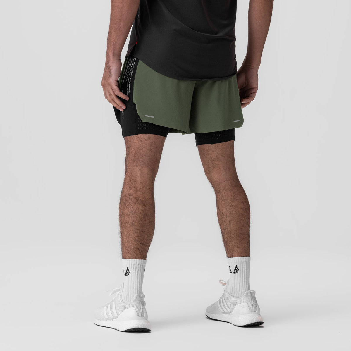 0953. Aerotex™ Hybrid Liner Short - Olive/Black | ASRV