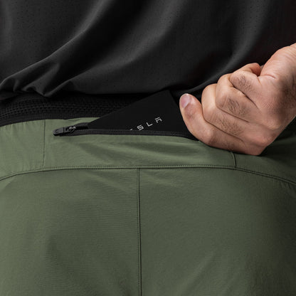 0953. Aerotex™ Hybrid Liner Short - Olive/Black | ASRV