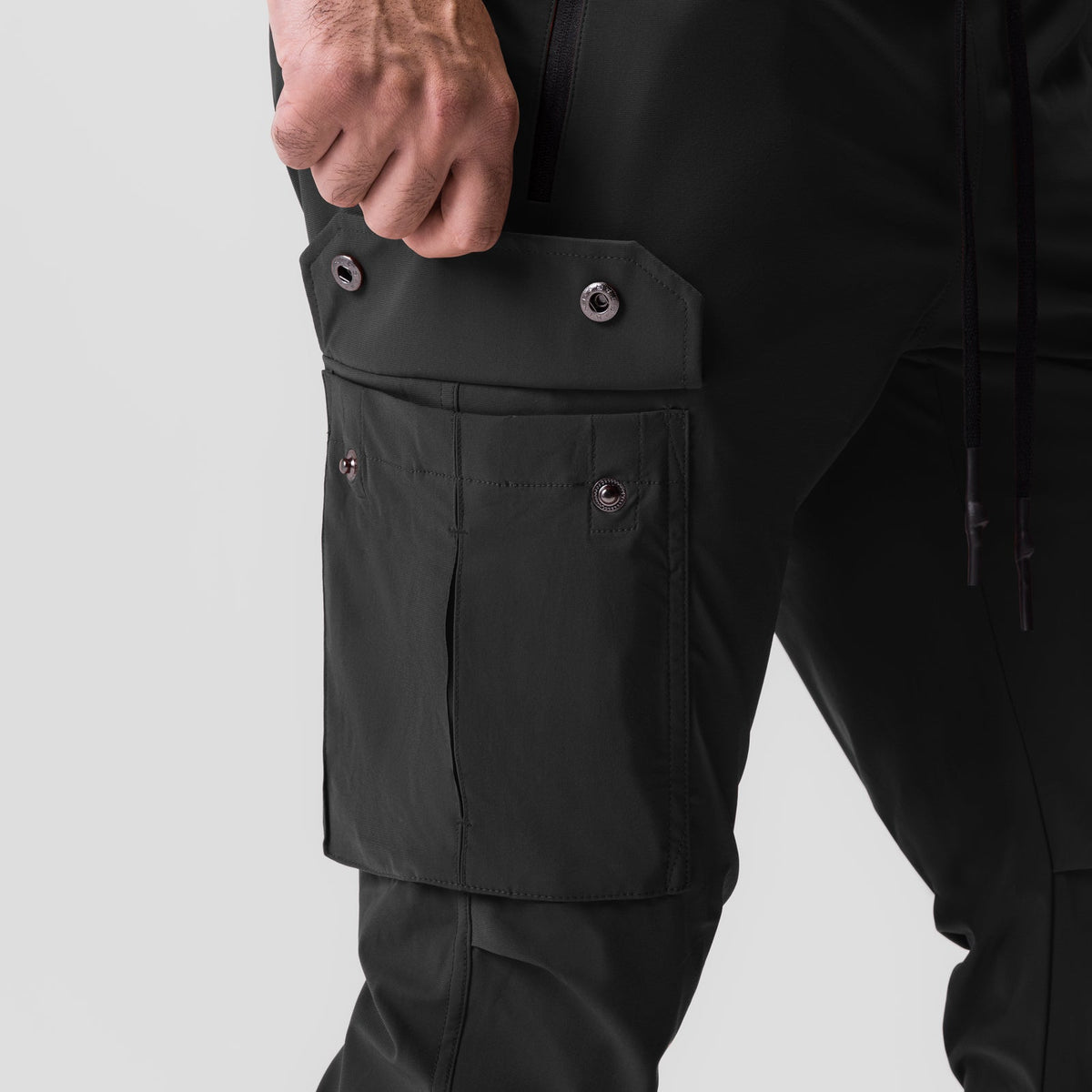 0825. Tetra-Lite® Cargo High Rib Jogger - Black | ASRV