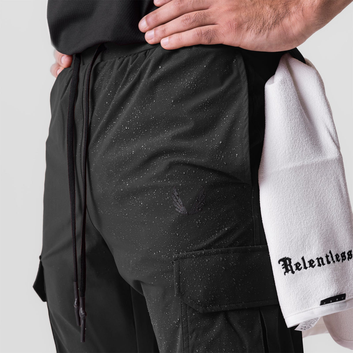 0825. Tetra-Lite® Cargo High Rib Jogger - Black | ASRV