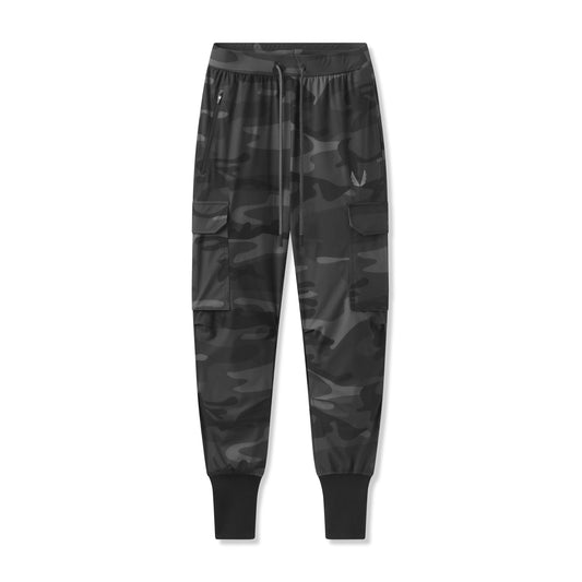 0825. Tetra-Lite® Cargo High Rib Jogger - Black Camo "Reflective" | ASRV
