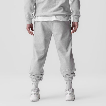 0655. Tech-Terry™ Oversized Sweats - Heather Grey "Emblem" | ASRV