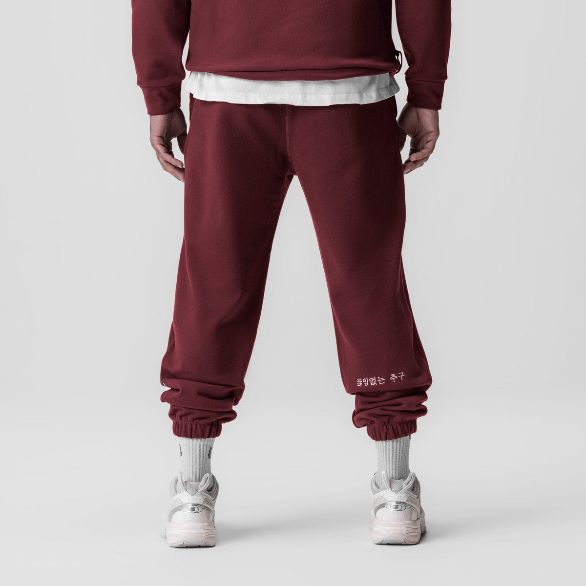 0655. Tech-Terry™ Oversized Sweats - Crimson "Emblem" | ASRV