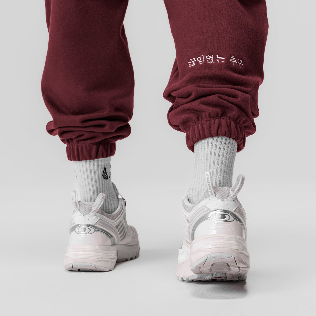 0655. Tech-Terry™ Oversized Sweats - Crimson "Emblem" | ASRV