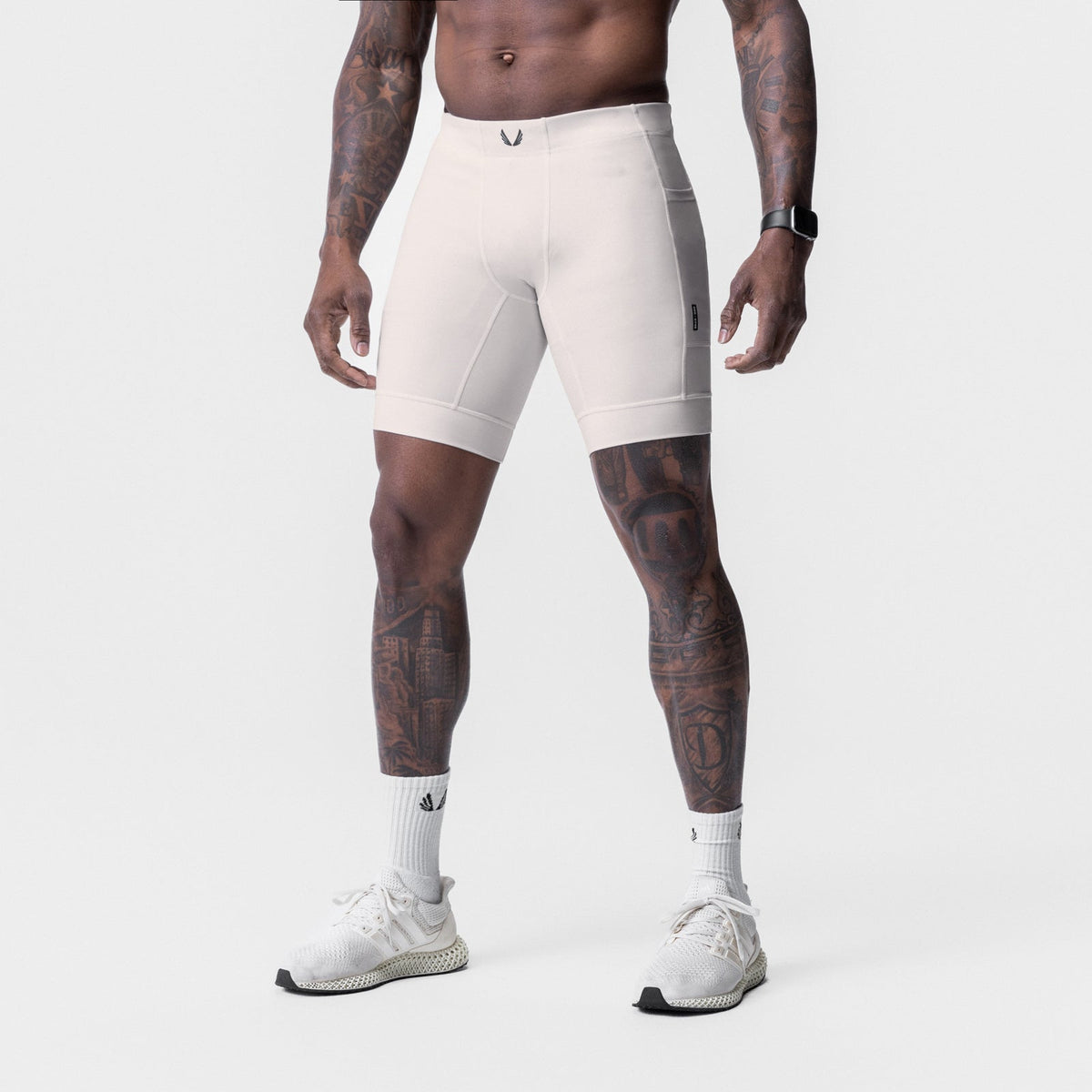 0746. WarpFlexx® Side Pocket 1/2-Length Legging - Stone | ASRV