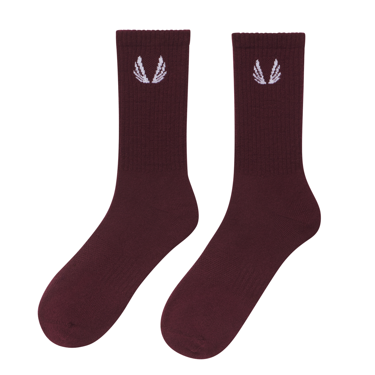 Essential Crew Socks (3 Pair) - Crimson | ASRV