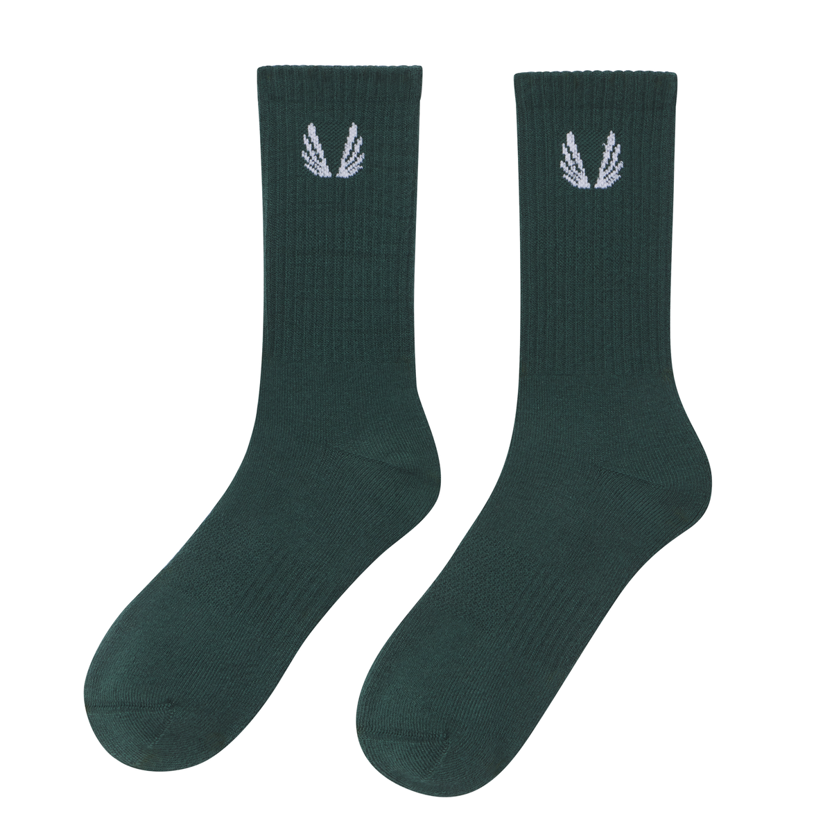 Essential Crew Socks (3 Pair) - Forest Green | ASRV