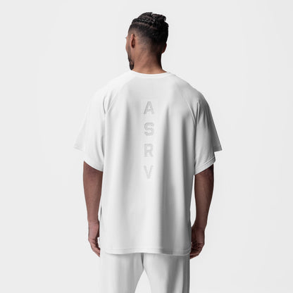 0946. Waffle Knit Oversized Tee - White | ASRV