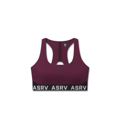 W083. LYCRA® ADAPTIV Racerback Sports Bra - Merlot | ASRV