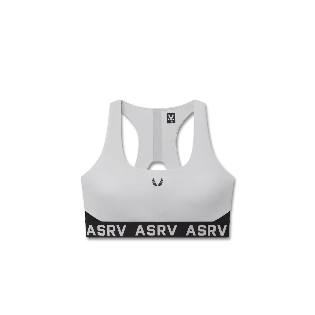 W083. LYCRA® ADAPTIV Racerback Sports Bra - Slate Grey | ASRV