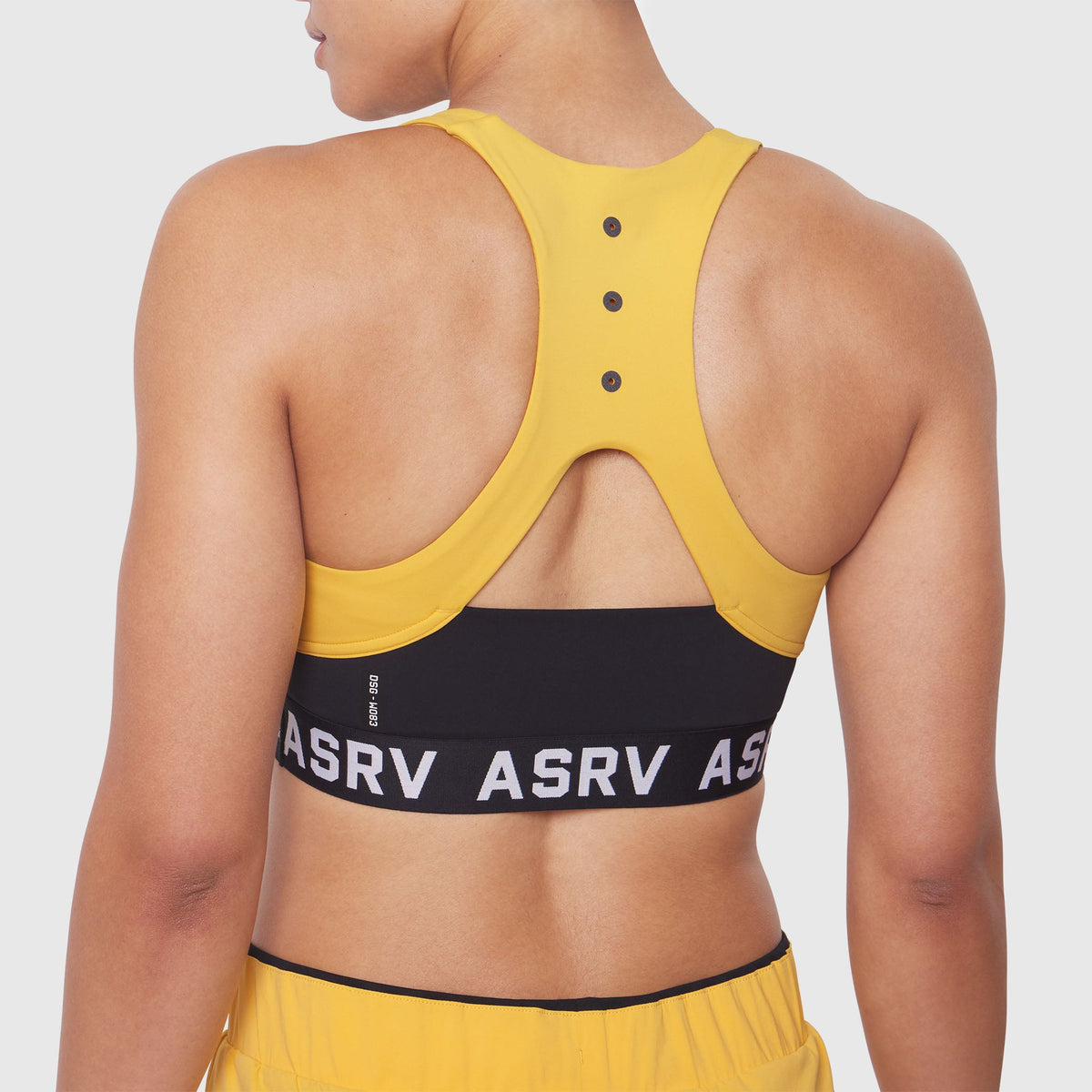 W083. LYCRA® ADAPTIV Racerback Sports Bra - Amber | ASRV