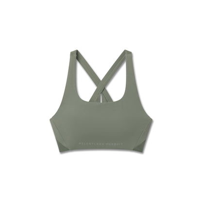 W039. LYCRA® Hybrid Sports Bra - Sage | ASRV