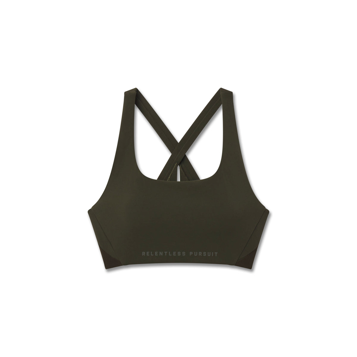 W039. LYCRA® Hybrid Sports Bra - Olive | ASRV