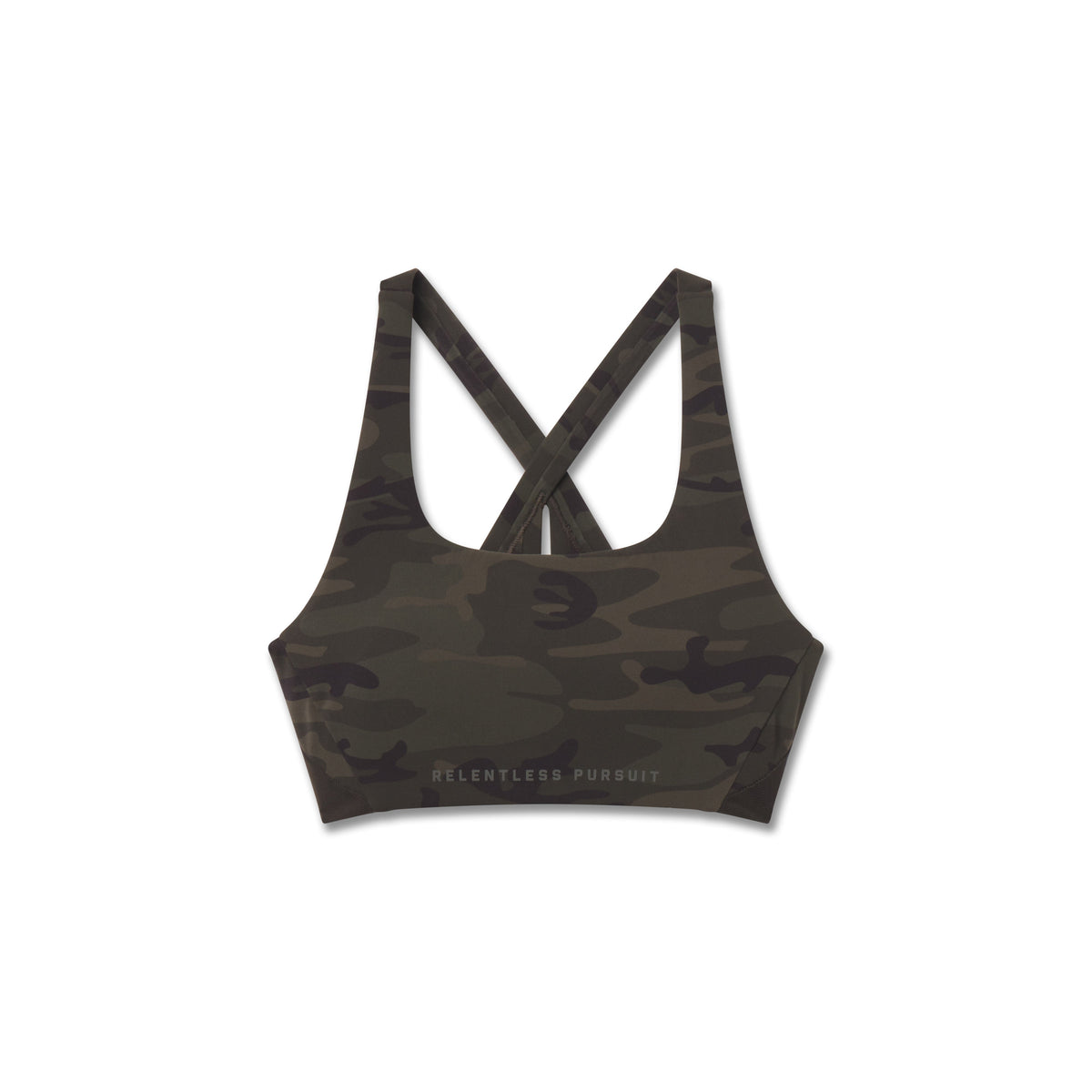 W039. LYCRA® Hybrid Sports Bra - Dark Camo | ASRV