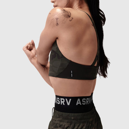 W039. LYCRA® Hybrid Sports Bra - Dark Camo | ASRV
