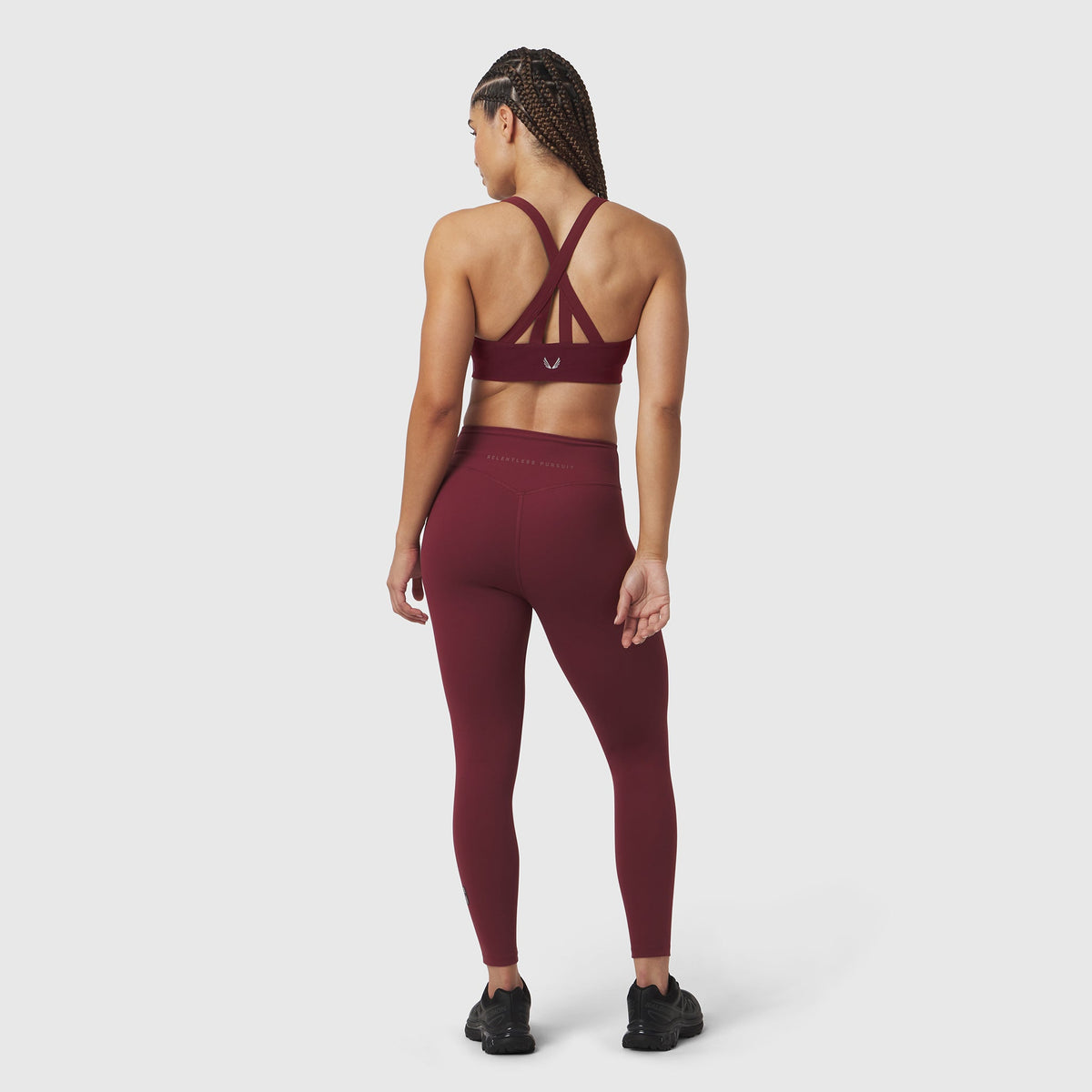 W039. LYCRA® Hybrid Sports Bra - Crimson | ASRV