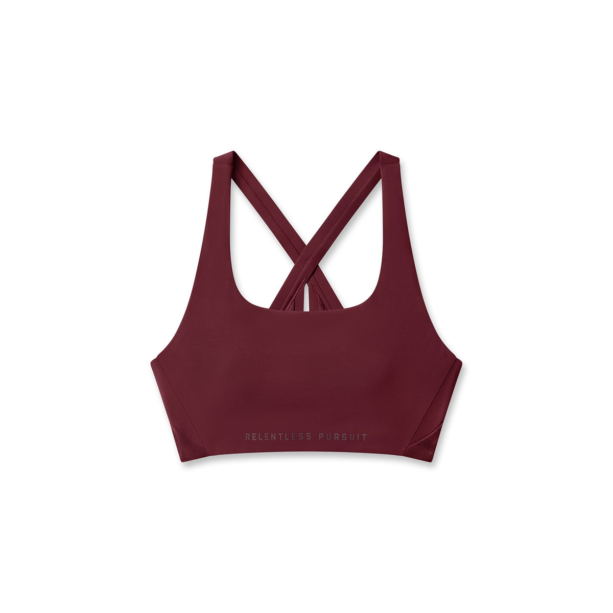 W039. LYCRA® Hybrid Sports Bra - Crimson | ASRV