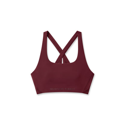 W039. LYCRA® Hybrid Sports Bra - Crimson | ASRV