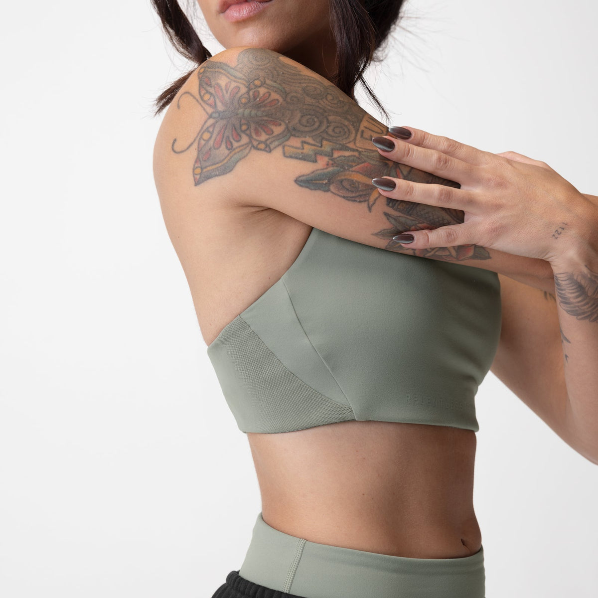 ASRV x Equinox Lycra® Hybrid Sports Bra - Sage | ASRV