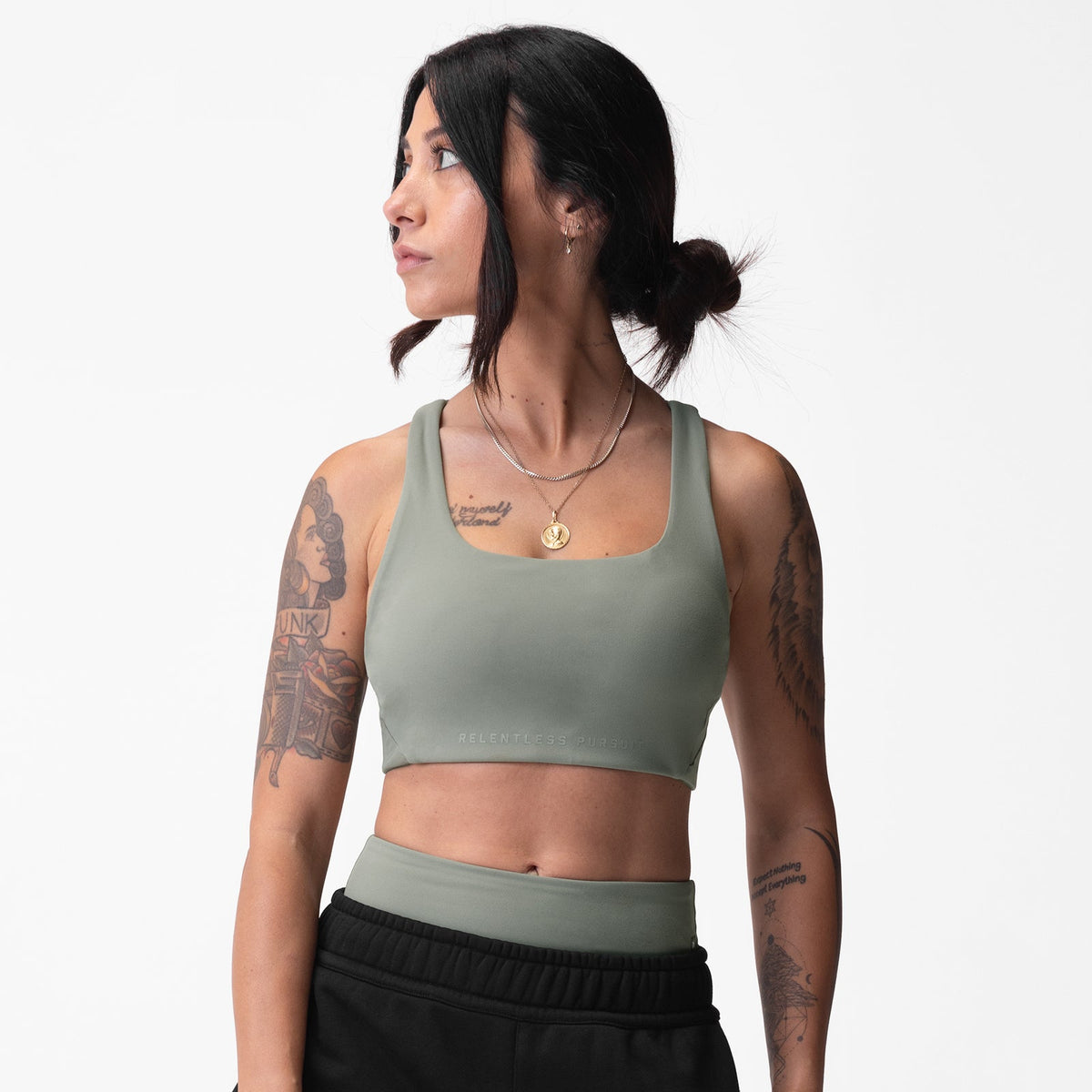 ASRV x Equinox Lycra® Hybrid Sports Bra - Sage | ASRV