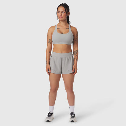 W039. LYCRA® Hybrid Sports Bra - Slate Grey | ASRV