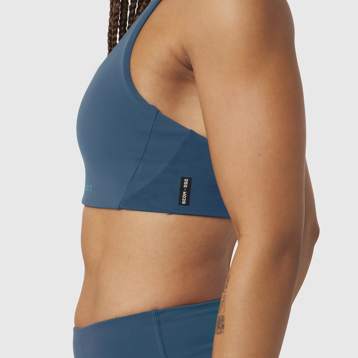 W039. LYCRA® Hybrid Sports Bra - Storm | ASRV