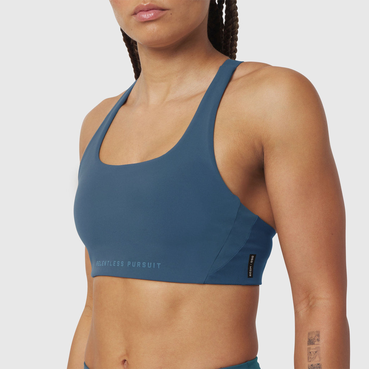 W039. LYCRA® Hybrid Sports Bra - Storm | ASRV