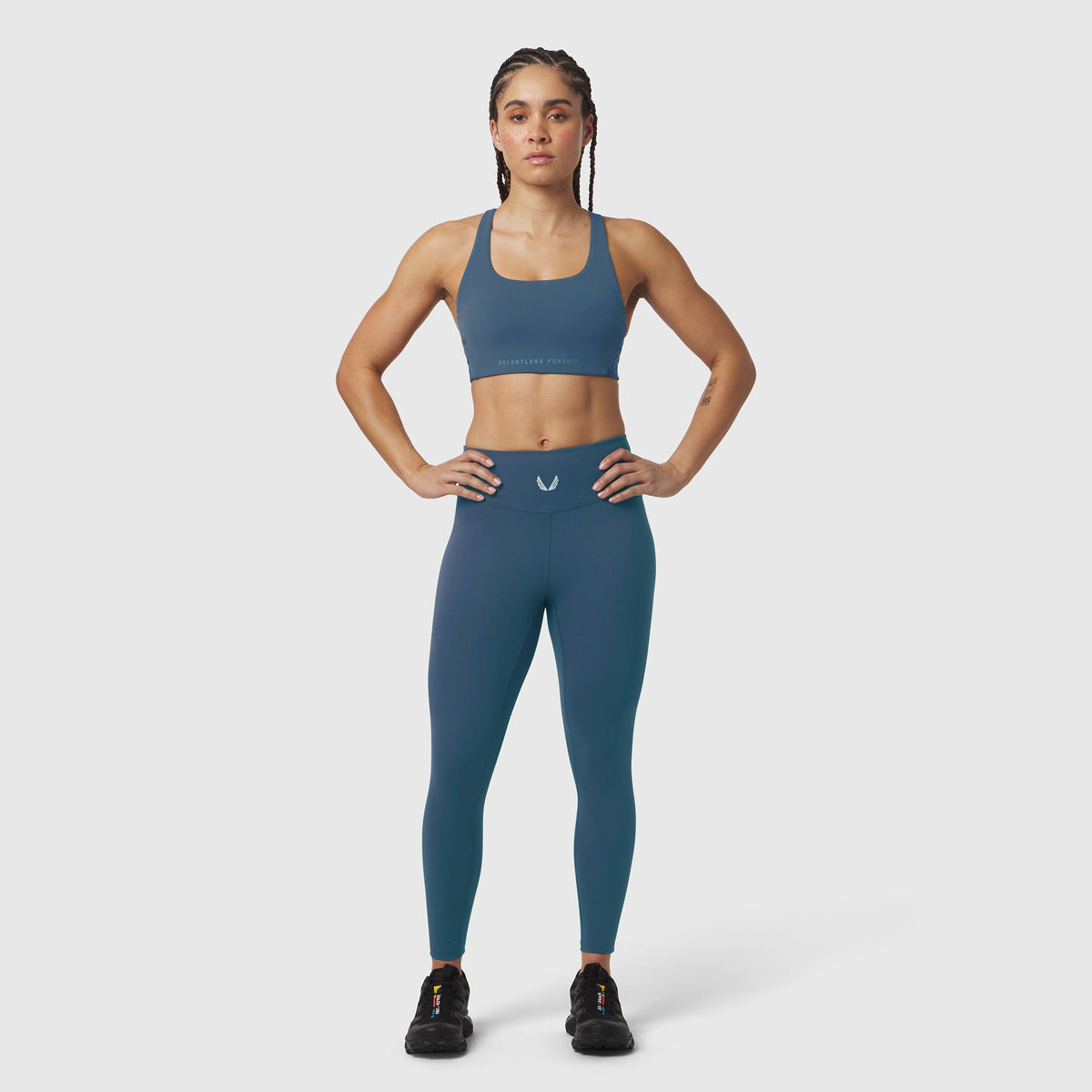 W039. LYCRA® Hybrid Sports Bra - Storm | ASRV