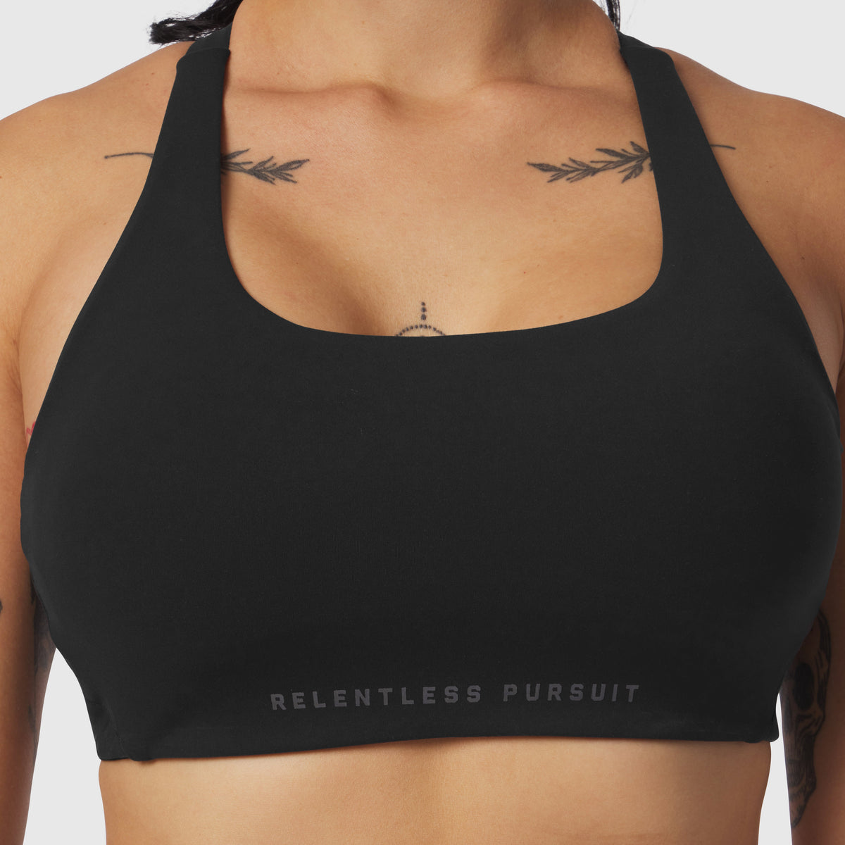 W039. LYCRA® Hybrid Sports Bra - Black | ASRV