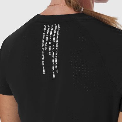 W017. Laser-Vent™ Established Tee - Black | ASRV