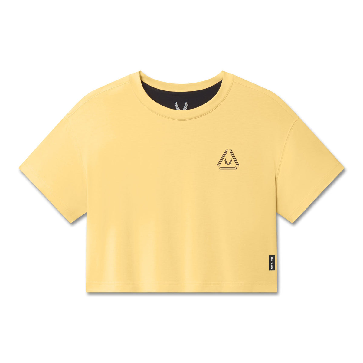 W082. SUPIMA® Ice-Skin™ Reversible Crop Tee - Amber/Black | ASRV