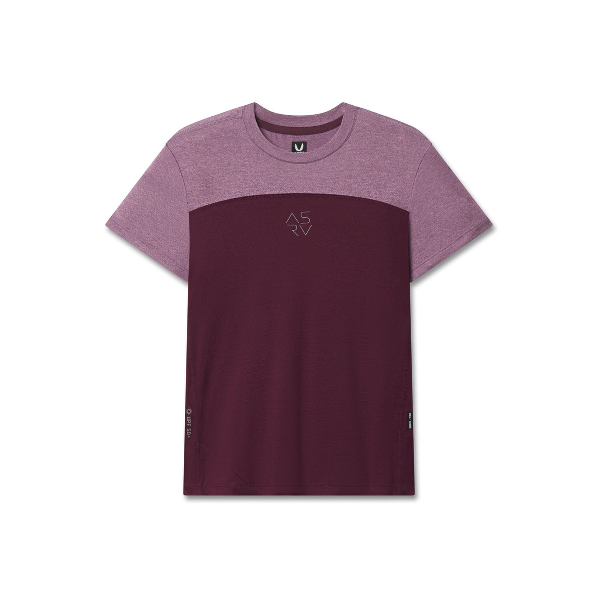 W086. AEROSILVER® UPF50+ Run Tee - Merlot | ASRV