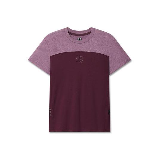 W086. AEROSILVER® UPF50+ Run Tee - Merlot | ASRV