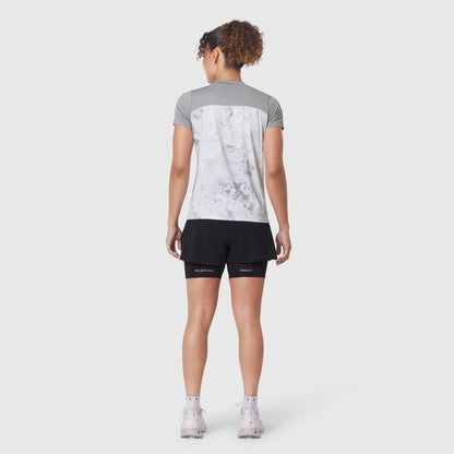 W086. AEROSILVER® UPF50+ Run Tee - Sedona Snow Camo | ASRV