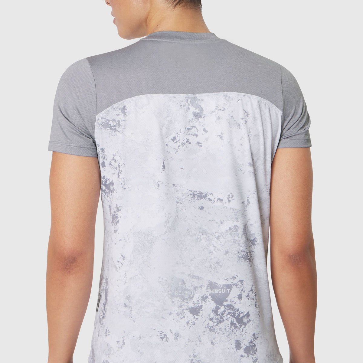 W086. AEROSILVER® UPF50+ Run Tee - Sedona Snow Camo | ASRV