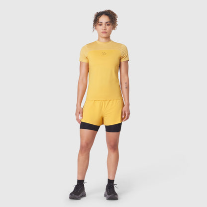 W086. AEROSILVER® UPF50+ Run Tee - Amber | ASRV