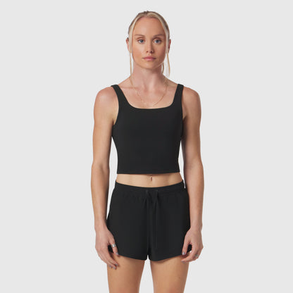 W022. LYCRA® 2-in-1 Tank Top - Black | ASRV