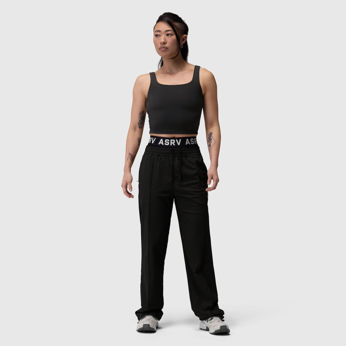 W022. LYCRA® 2-in-1 Tank Top - Black | ASRV