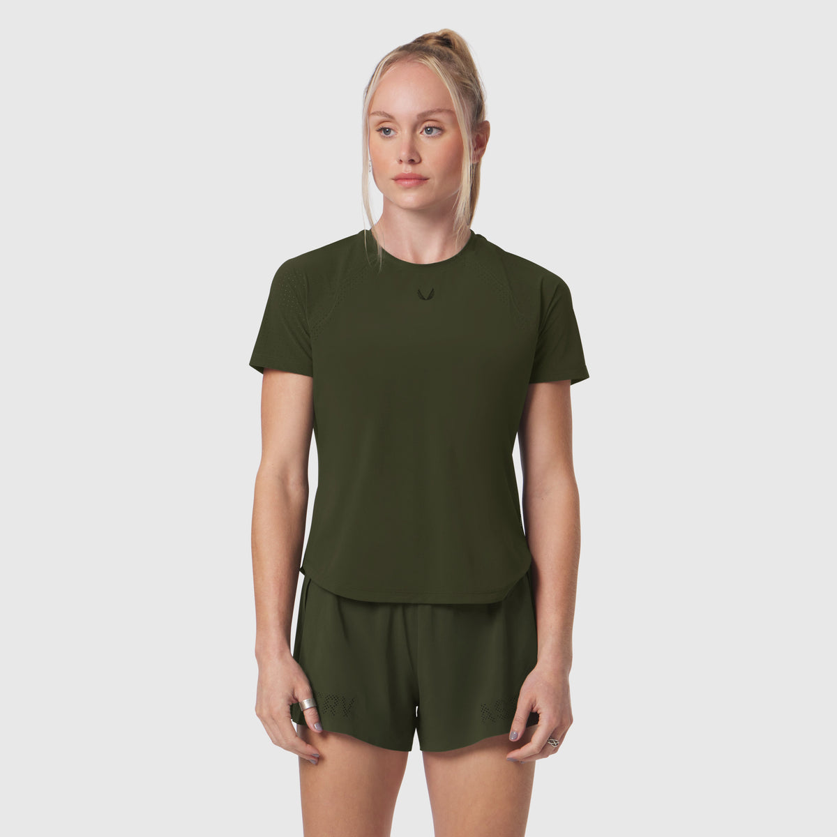 W017. Laser-Vent™ Established Tee - Olive | ASRV