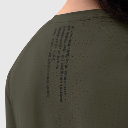 W017. Laser-Vent™ Established Tee - Olive | ASRV