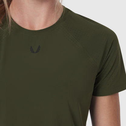 W017. Laser-Vent™ Established Tee - Olive | ASRV