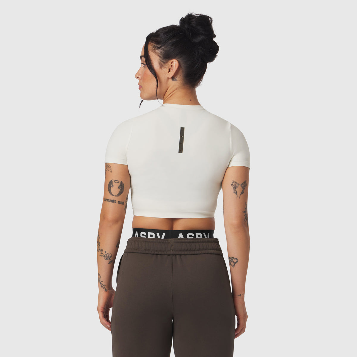 W019. LYCRA® Cropped Tee - Ivory Cream | ASRV