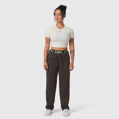 W019. LYCRA® Cropped Tee - Ivory Cream | ASRV