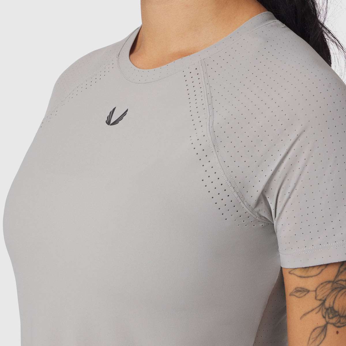 W017. Laser-Vent™ Established Tee - Slate Grey | ASRV