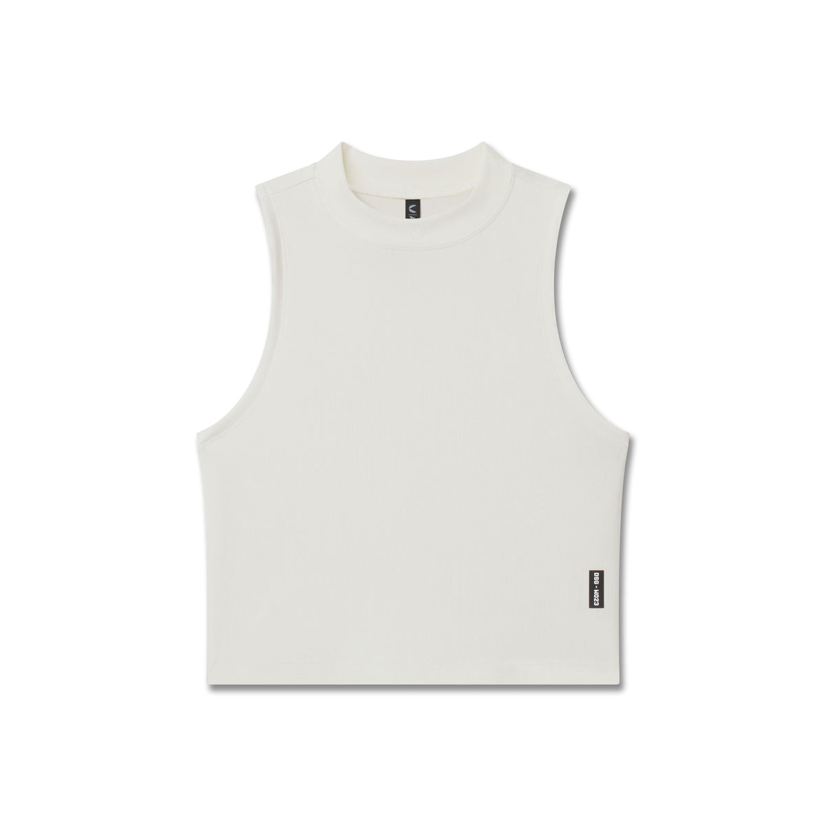 W023. LYCRA® Ribbed Mockneck Tank - Ivory Cream | ASRV
